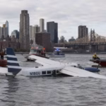 Seaplane Lands In NYC’s East River